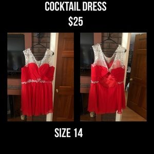 Red and Sequins cocktail dress